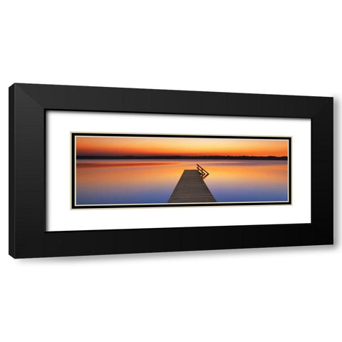 Boardwalk, Bavaria, Germany Black Modern Wood Framed Art Print with Double Matting by Krahmer, Frank