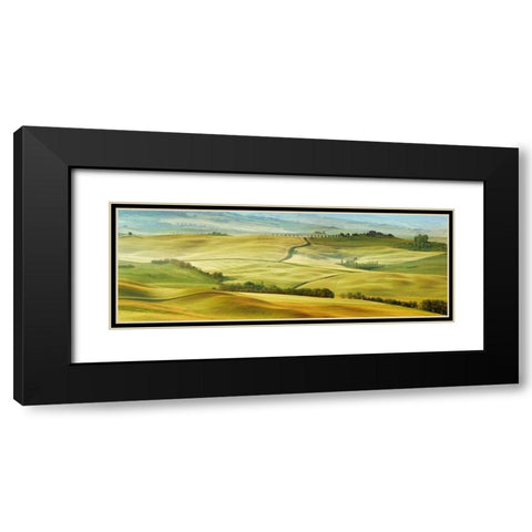 Tuscany landscape, Val dOrcia, Italy Black Modern Wood Framed Art Print with Double Matting by Krahmer, Frank
