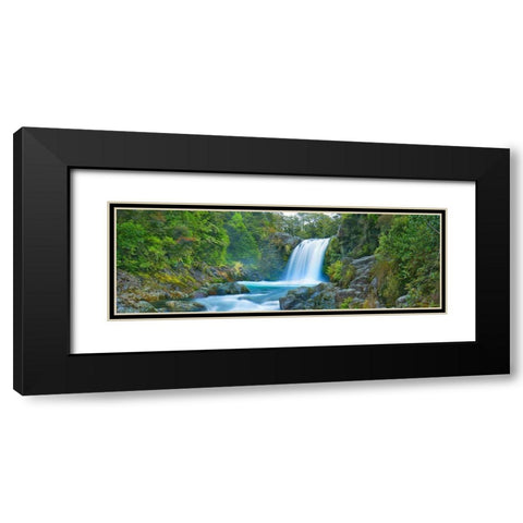 Tawhai Falls, New Zealand (detail) Black Modern Wood Framed Art Print with Double Matting by Frank, Krahmer