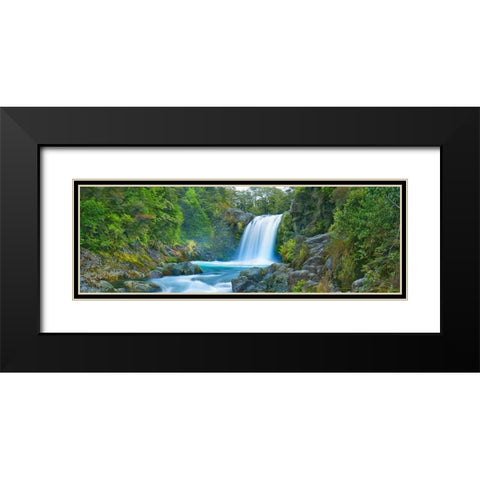 Tawhai Falls, New Zealand (detail) Black Modern Wood Framed Art Print with Double Matting by Frank, Krahmer