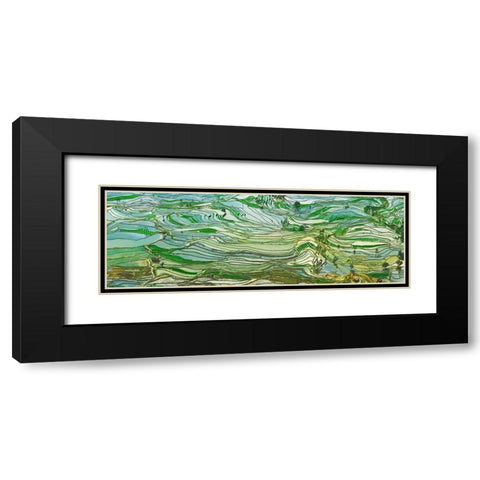 Rice Terraces- Yunnan- China Black Modern Wood Framed Art Print with Double Matting by Krahmer, Frank