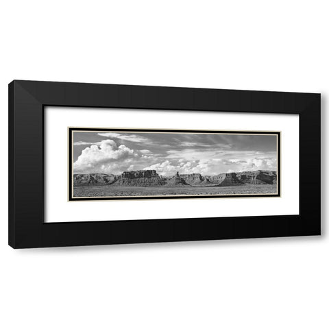 Valley Of The Gods- Utah- USA (BW) Black Modern Wood Framed Art Print with Double Matting by Krahmer, Frank