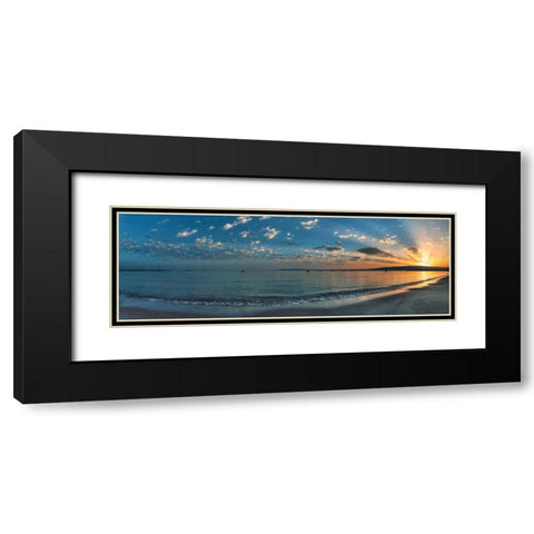 Alba sul Mediterraneo Black Modern Wood Framed Art Print with Double Matting by Ferrua, Fulvio