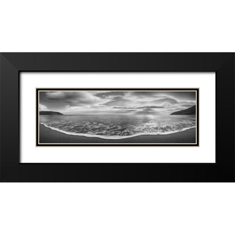 Onda del mattino (BW) Black Modern Wood Framed Art Print with Double Matting by Fulvio, Ferrua
