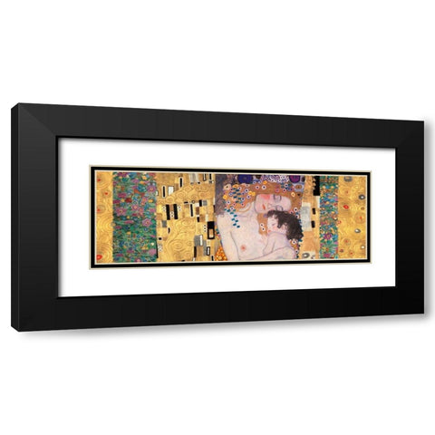 Deco Panel-The Three Ages of Woman Black Modern Wood Framed Art Print with Double Matting by Klimt, Gustav