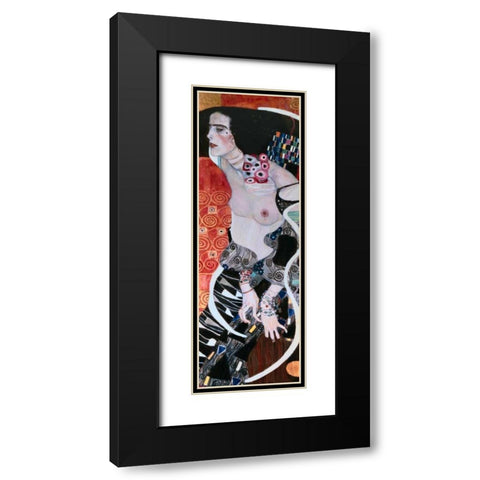 Salome Black Modern Wood Framed Art Print with Double Matting by Klimt, Gustav