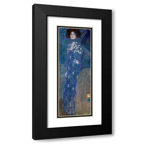 Emilie Louise FlÃ¶ge Black Modern Wood Framed Art Print with Double Matting by Klimt, Gustav