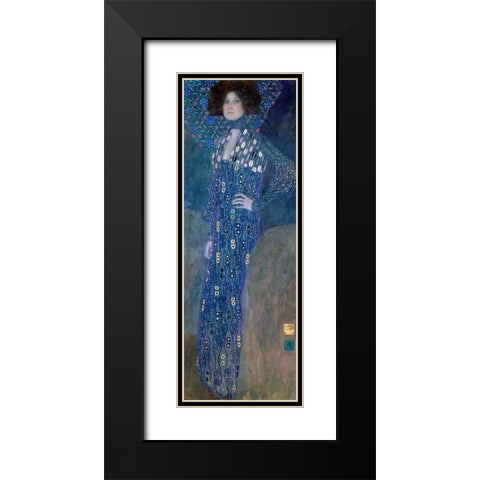 Emilie Louise FlÃ¶ge Black Modern Wood Framed Art Print with Double Matting by Klimt, Gustav