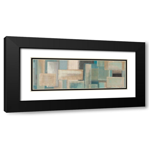 Aquamarine Black Modern Wood Framed Art Print with Double Matting by Corrado, Italo