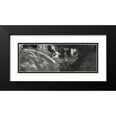 Sfumature di grigio II Black Modern Wood Framed Art Print with Double Matting by Corrado, Italo