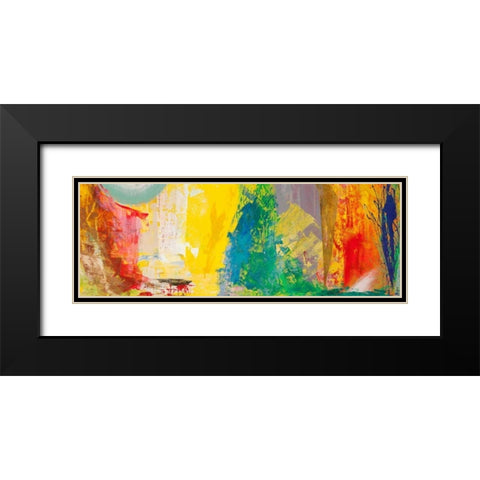 Musica per occhi che brillano Black Modern Wood Framed Art Print with Double Matting by Corrado, Italo