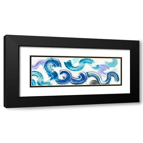 Ocean Almighty Black Modern Wood Framed Art Print with Double Matting by Ikeda, Haru
