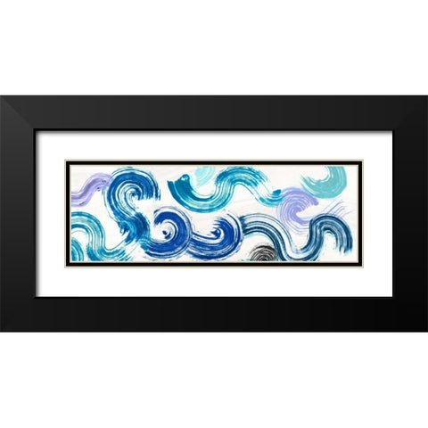 Ocean Almighty Black Modern Wood Framed Art Print with Double Matting by Ikeda, Haru