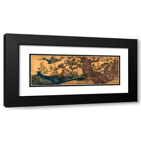 Tree in the Clouds Black Modern Wood Framed Art Print with Double Matting by Eitoku, Kano