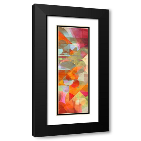 Colorfall II Black Modern Wood Framed Art Print with Double Matting by Kaj, Rama