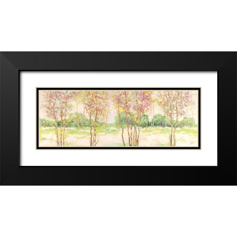 Bosco di betulle II Black Modern Wood Framed Art Print with Double Matting by Lucas