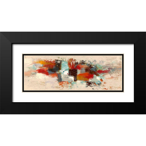 Primavera Black Modern Wood Framed Art Print with Double Matting by Lucas