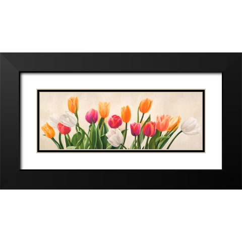 Nel mio giardino Black Modern Wood Framed Art Print with Double Matting by Villa, Luca