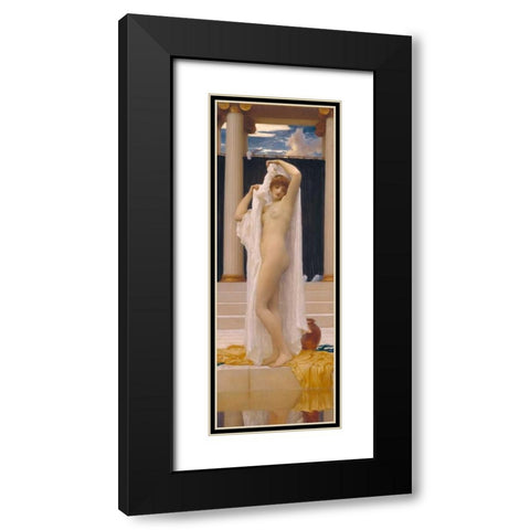 The Bath of Psyche Black Modern Wood Framed Art Print with Double Matting by Leighton, Frederic