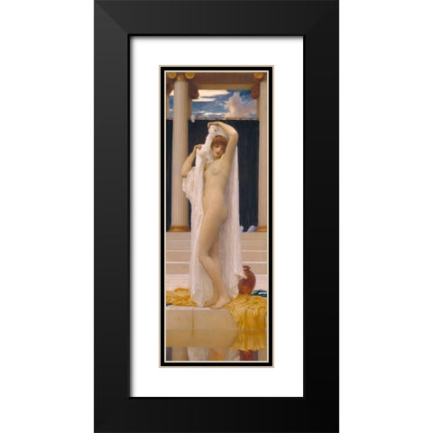 The Bath of Psyche Black Modern Wood Framed Art Print with Double Matting by Leighton, Frederic