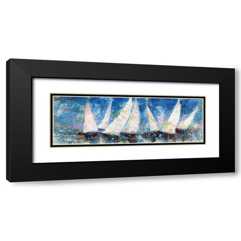 Regata verso sera Black Modern Wood Framed Art Print with Double Matting by Florio, Luigi