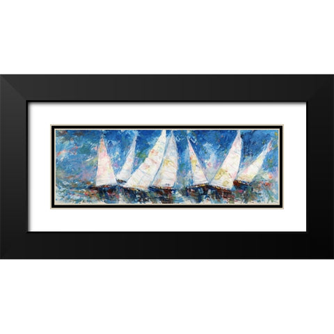 Regata verso sera Black Modern Wood Framed Art Print with Double Matting by Florio, Luigi