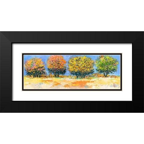 Alberi in estate Black Modern Wood Framed Art Print with Double Matting by Florio, Luigi