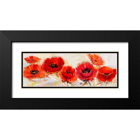 Fiori d agosto Black Modern Wood Framed Art Print with Double Matting by Florio, Luigi