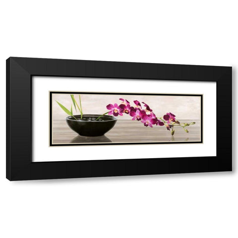 Orchid Arrangement Black Modern Wood Framed Art Print with Double Matting by Mills, Shin