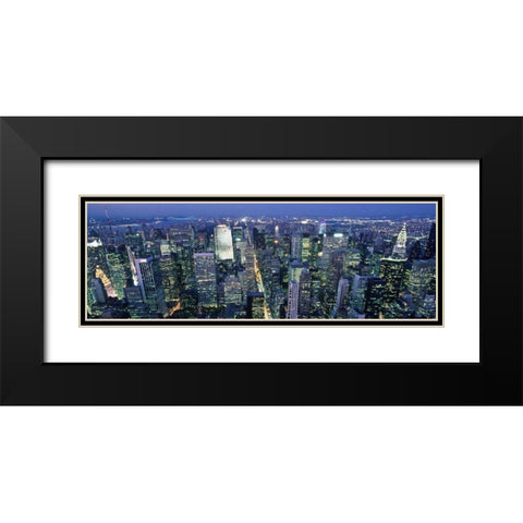 Fifth avenue and Midtown Manhattan, NYC (detail) Black Modern Wood Framed Art Print with Double Matting by Setboun, Michel