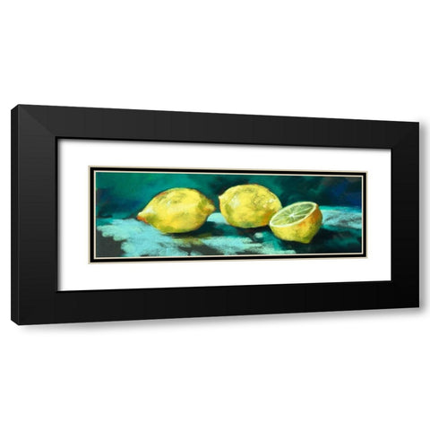 Lemons Black Modern Wood Framed Art Print with Double Matting by Whatmore, Nel