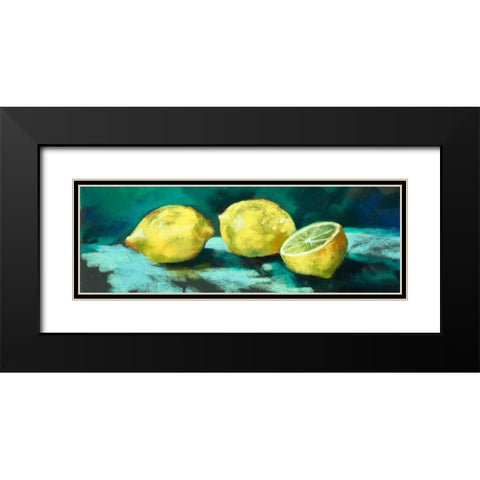 Lemons Black Modern Wood Framed Art Print with Double Matting by Whatmore, Nel