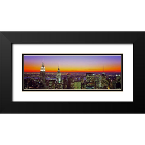 Midtown Manhattan at Sunset NYC Black Modern Wood Framed Art Print with Double Matting by Berenholtz, Richard