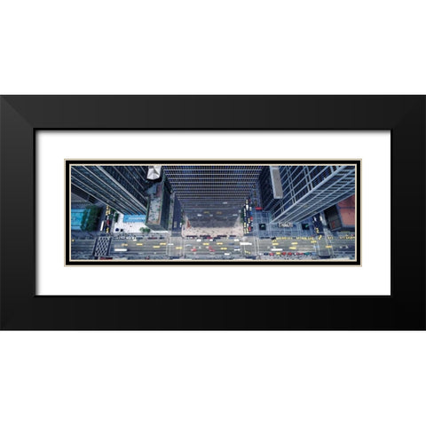 Midtown Manhattan Black Modern Wood Framed Art Print with Double Matting by Berenholtz, Richard