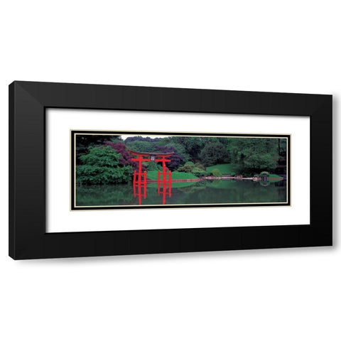 Japanese Garden Black Modern Wood Framed Art Print with Double Matting by Berenholtz, Richard