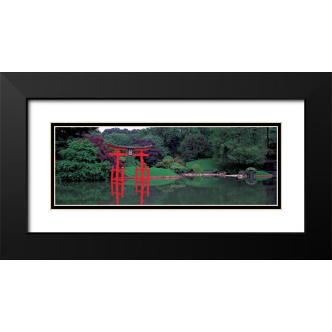 Japanese Garden Black Modern Wood Framed Art Print with Double Matting by Berenholtz, Richard