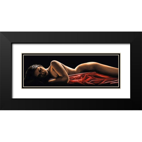 Reverie Black Modern Wood Framed Art Print with Double Matting by Young, Richard