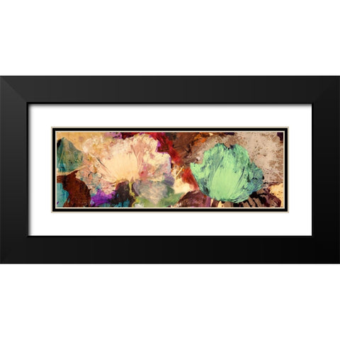 Floating Flowers II Black Modern Wood Framed Art Print with Double Matting by Stone, Jim