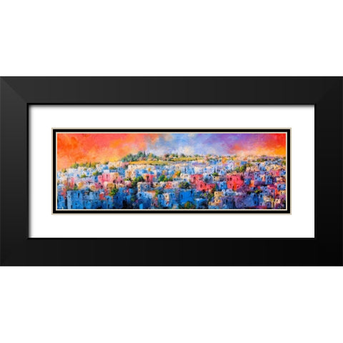 Jodhpur la citta blu Black Modern Wood Framed Art Print with Double Matting by Marzari, Tebo