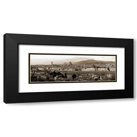 Panoramic view of Florence Black Modern Wood Framed Art Print with Double Matting by Ratsenskiy, Vadim
