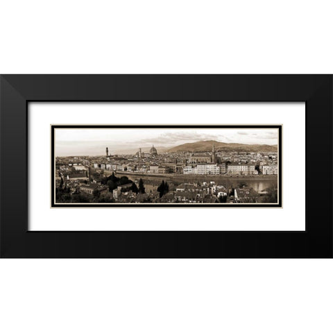 Panoramic view of Florence Black Modern Wood Framed Art Print with Double Matting by Ratsenskiy, Vadim
