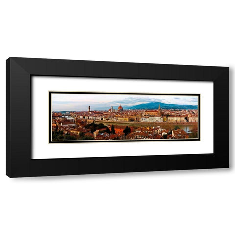 Panoramic view of Florence Black Modern Wood Framed Art Print with Double Matting by Ratsenskiy, Vadim