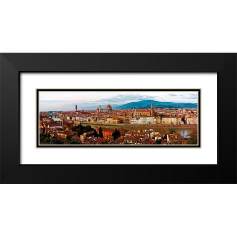 Panoramic view of Florence Black Modern Wood Framed Art Print with Double Matting by Ratsenskiy, Vadim
