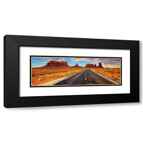 Road to Monument Valley, Arizona Black Modern Wood Framed Art Print with Double Matting by Ratsenskiy, Vadim