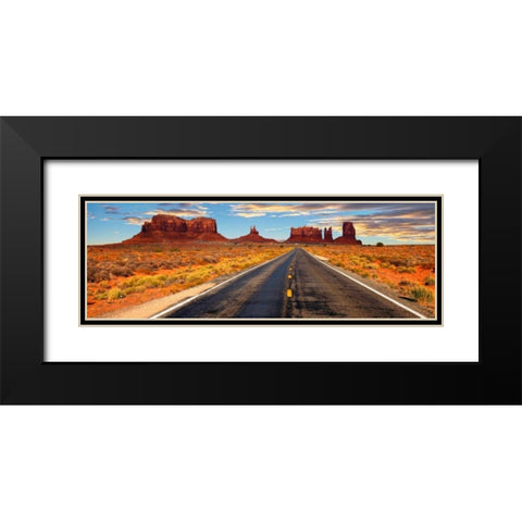 Road to Monument Valley, Arizona Black Modern Wood Framed Art Print with Double Matting by Ratsenskiy, Vadim