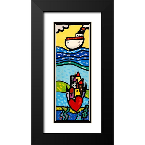 Amori sommersi I Black Modern Wood Framed Art Print with Double Matting by Wallas