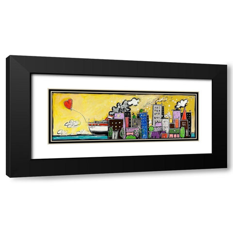 Amarcord Black Modern Wood Framed Art Print with Double Matting by Wallas