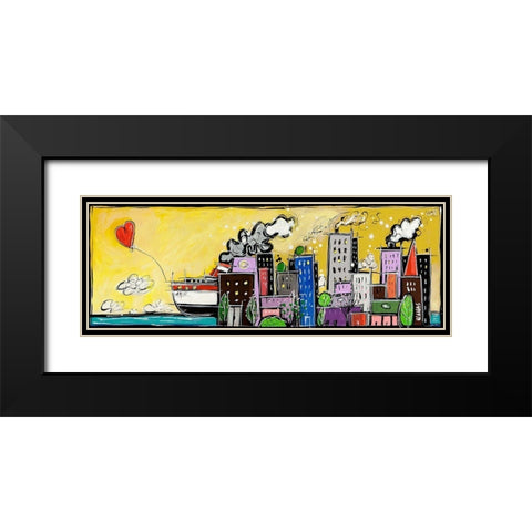 Amarcord Black Modern Wood Framed Art Print with Double Matting by Wallas