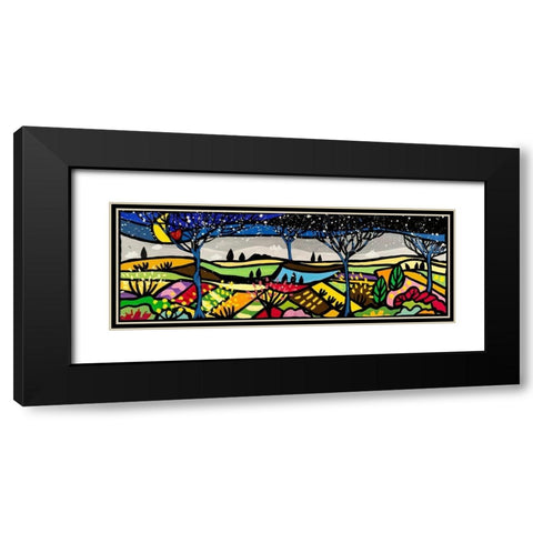 Dolci colline mie Black Modern Wood Framed Art Print with Double Matting by Wallas