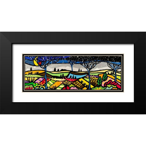 Dolci colline mie Black Modern Wood Framed Art Print with Double Matting by Wallas
